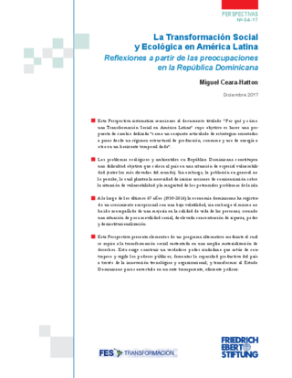 La transformación social y ecológica en América Latina