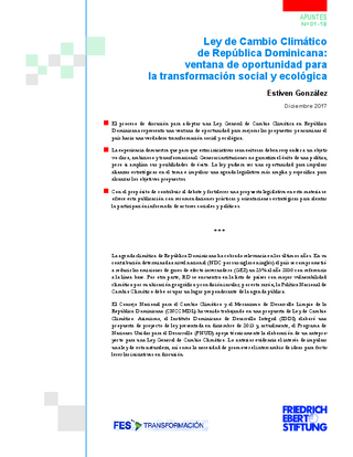 Ley de cambio climático de República Dominicana