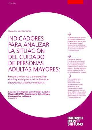 Indicadores para analizar la situación del cuidado de personas adultas mayores