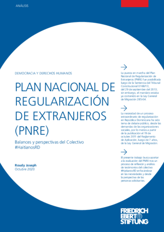 Plan nacional de regularización de extranjeros (PNRE)