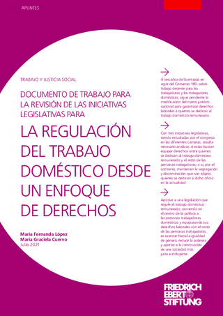 Documento de trabajo para la revisión de las iniciativas legislativas para la regulación del trabajo doméstico desde un enfoque de derechos